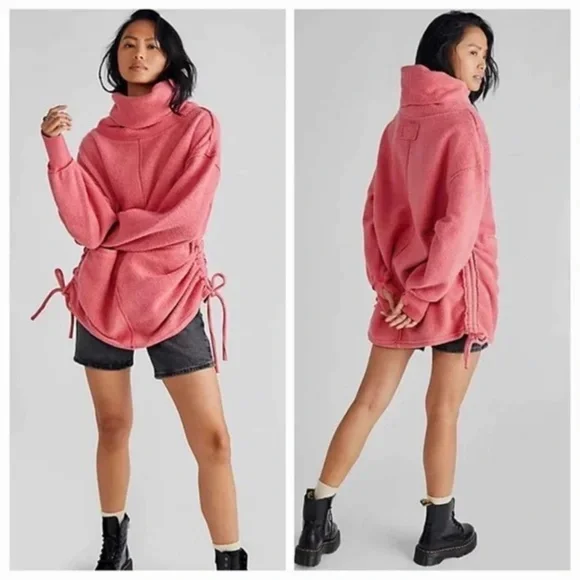 522.NWOT Free People Fireside Funnel Sweater Tunic - Picture 1 of 2